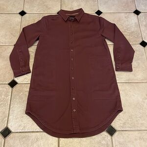 EUC Wildfang Purple The Essential Denim Shirtdress w/Pockets Cotton Size Small